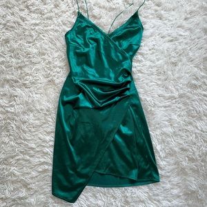 Emerald green cocktail dress